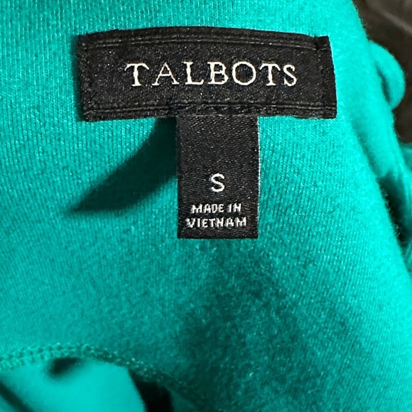 Talbots Vibrant Teal Dress with Ruffle Detail size small - Picture 6 of 6